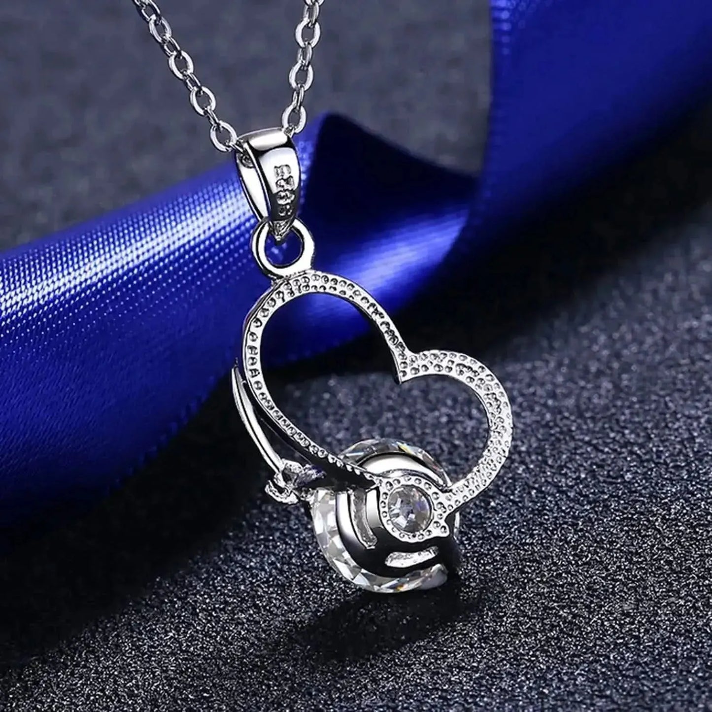 2 Carat Moissanite Heart 925 Sterling Silver Necklace - Bad Moms Club