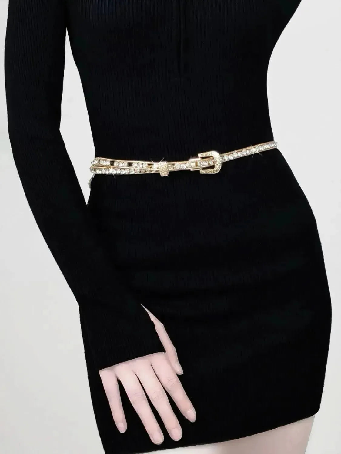 Rhinestone Metal Belt - Bad Moms Club