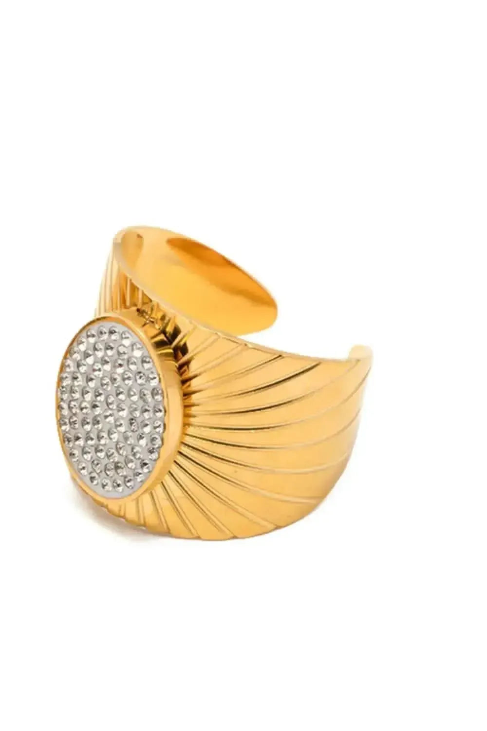 Wide Band Stainless Steel Open Ring - Bad Moms Club