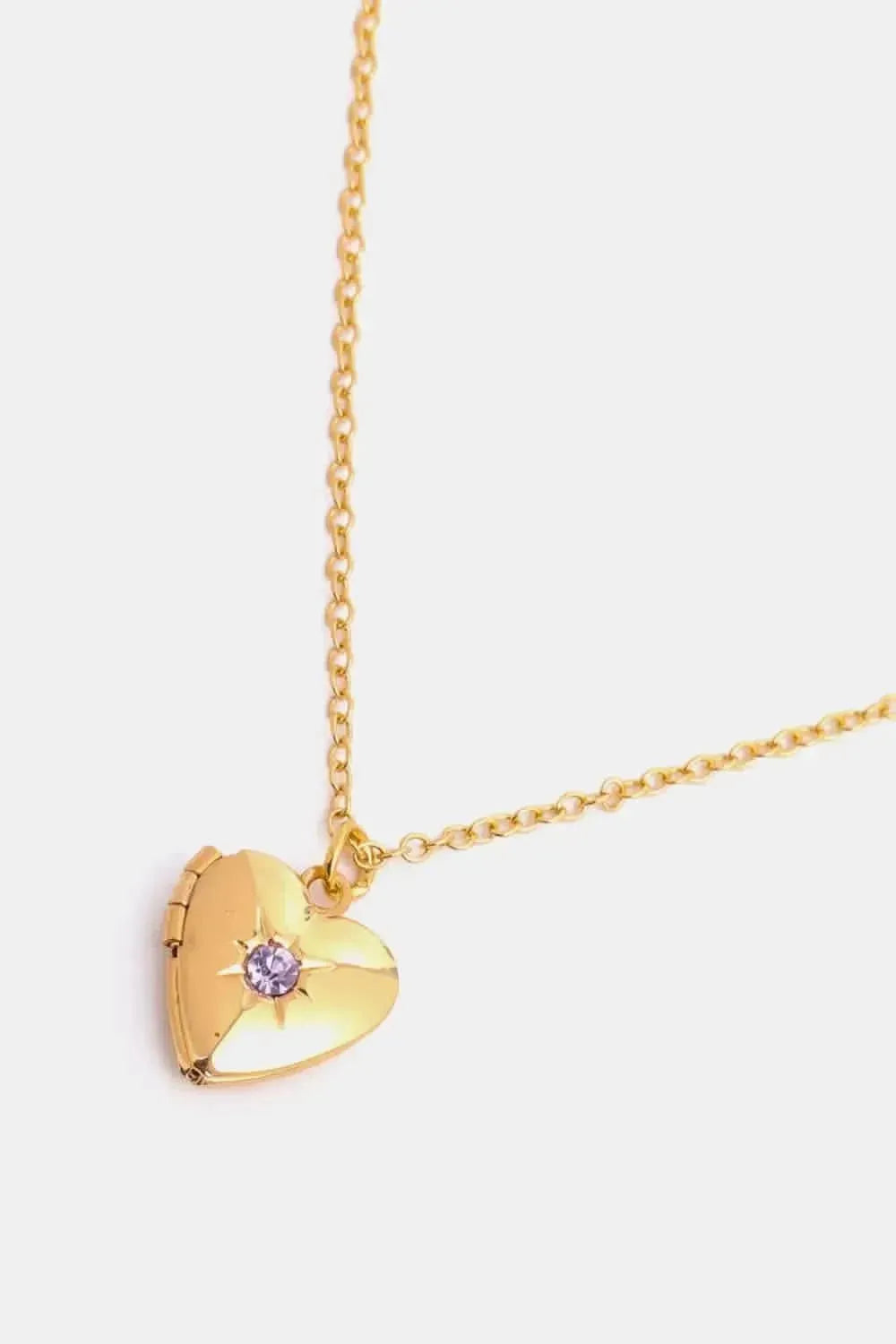 Zircon Heart Shape 14K Gold-Plated Pendant Necklace - Bad Moms Club