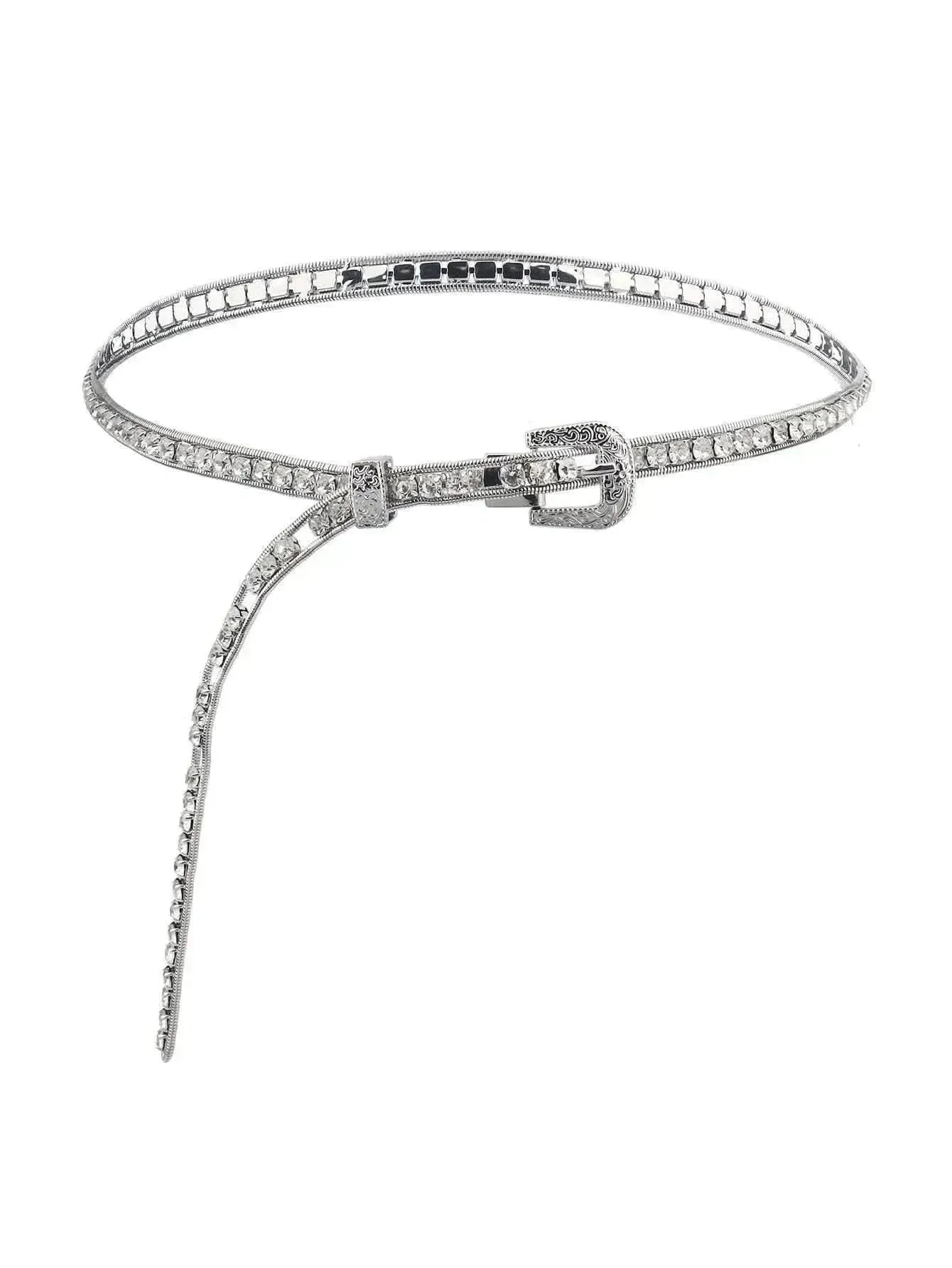 Rhinestone Metal Belt - Bad Moms Club