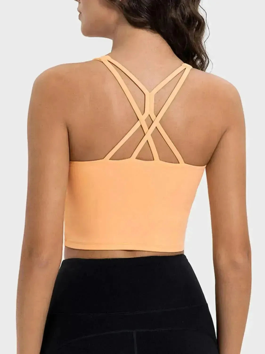 Crisscross Round Neck Active Tank - Bad Moms Club