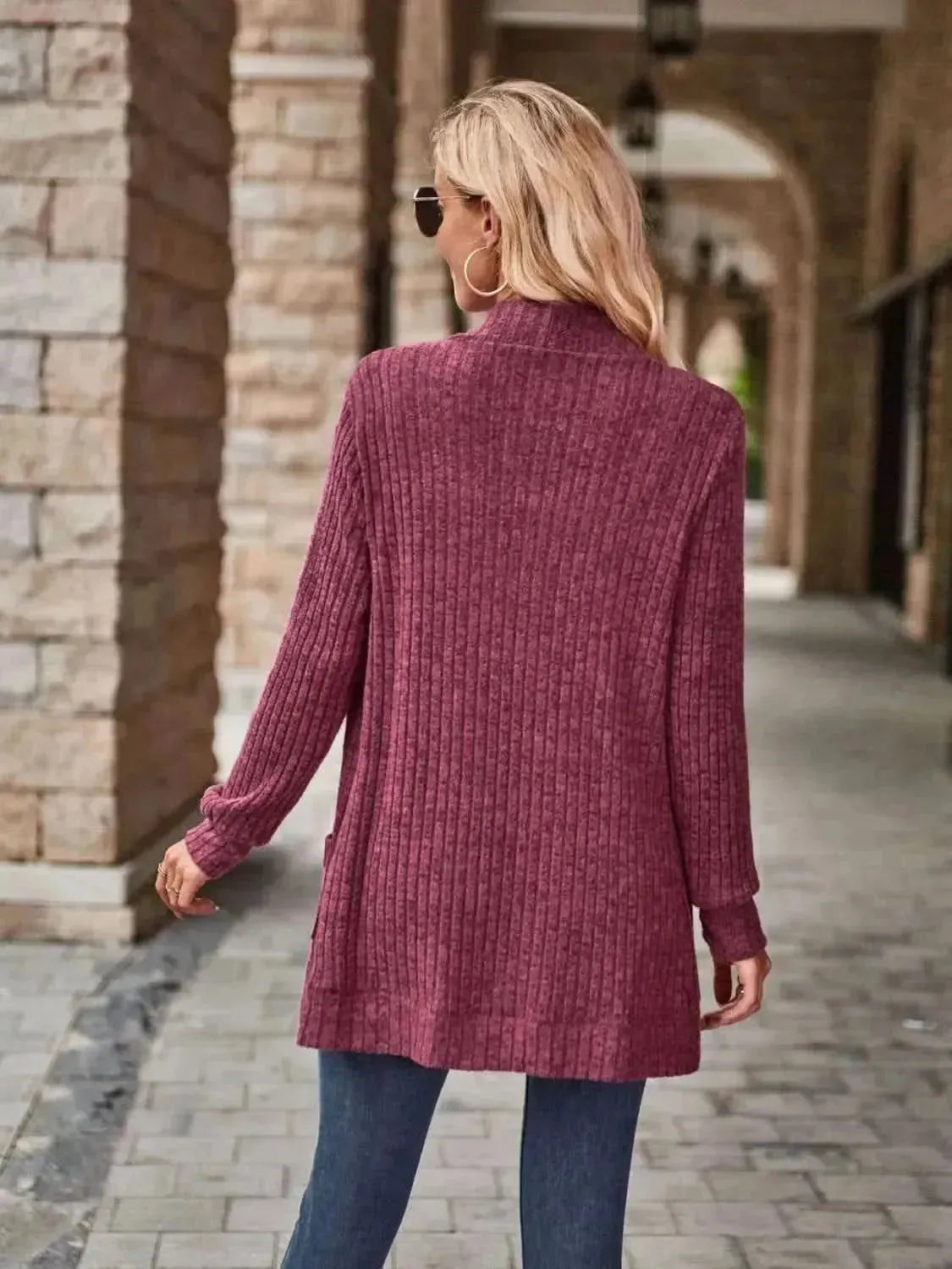 Open Front Cardigan with Pockets - Bad Moms Club