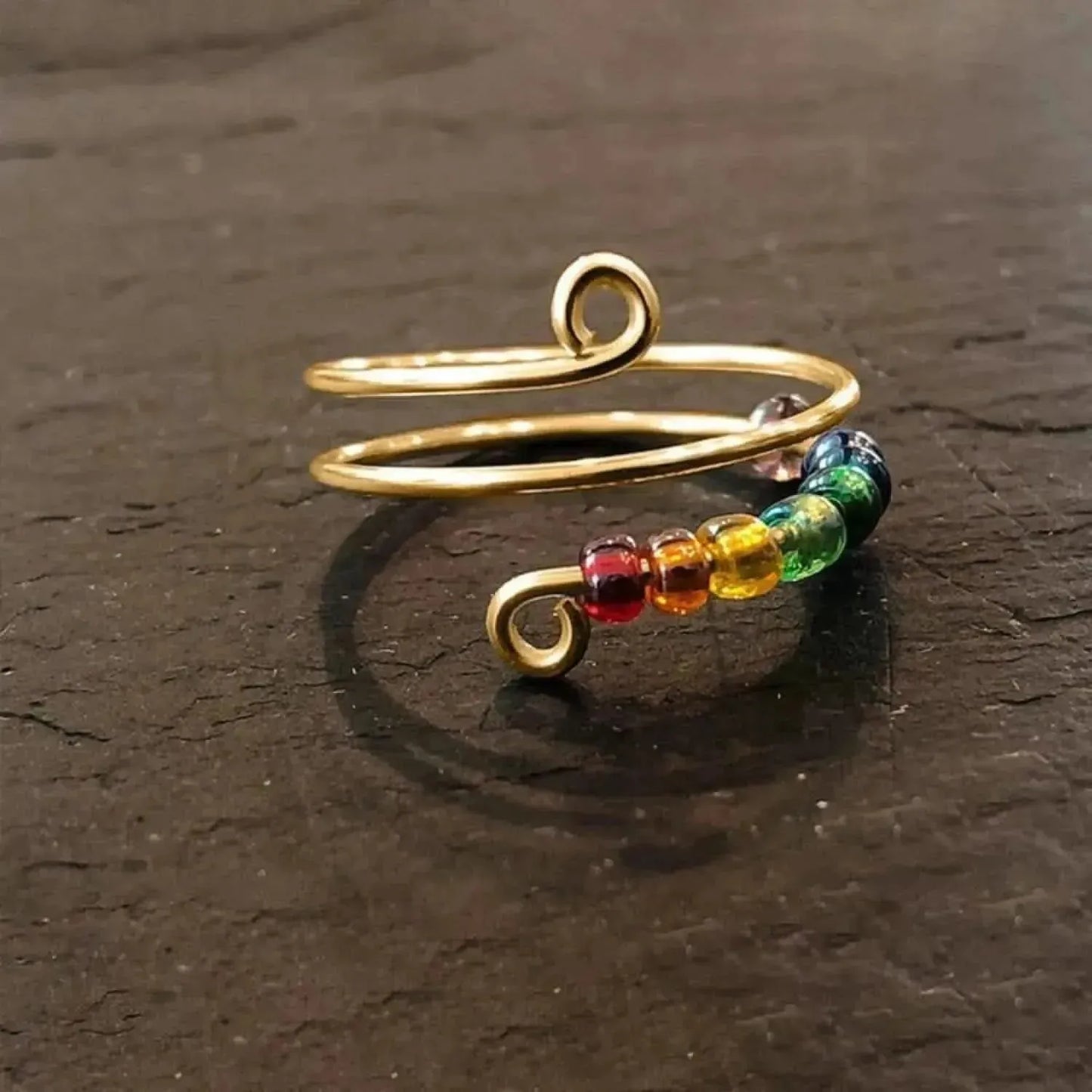 925 Sterling Silver Bead Wrap Ring - Bad Moms Club