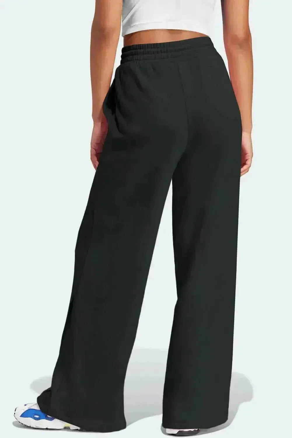 Drawstring Wide Leg Active Pants - Bad Moms Club