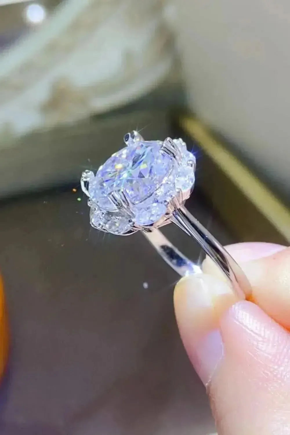 5 Carat Moissanite 925 Sterling Silver Ring - Bad Moms Club