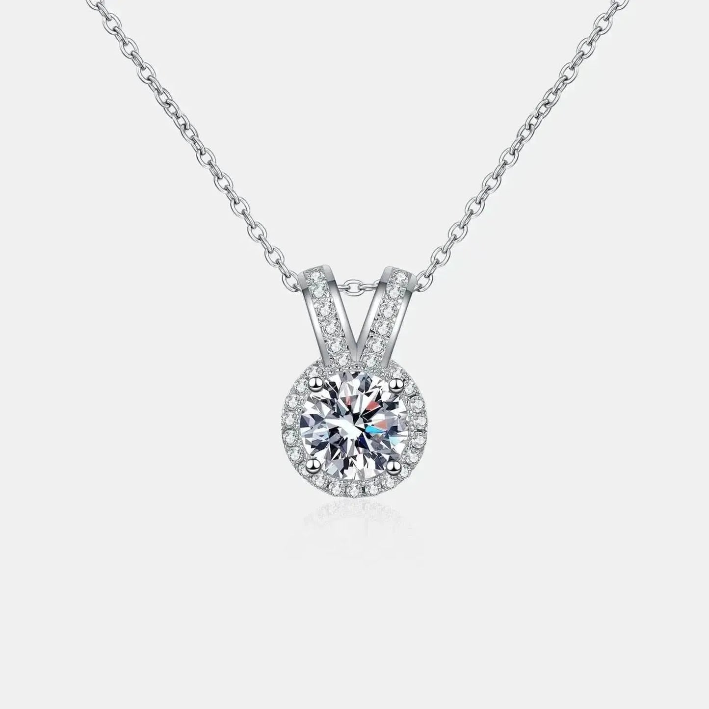 1 Carat Moissanite Rabbit Ears Shape Pendant Necklace - Bad Moms Club