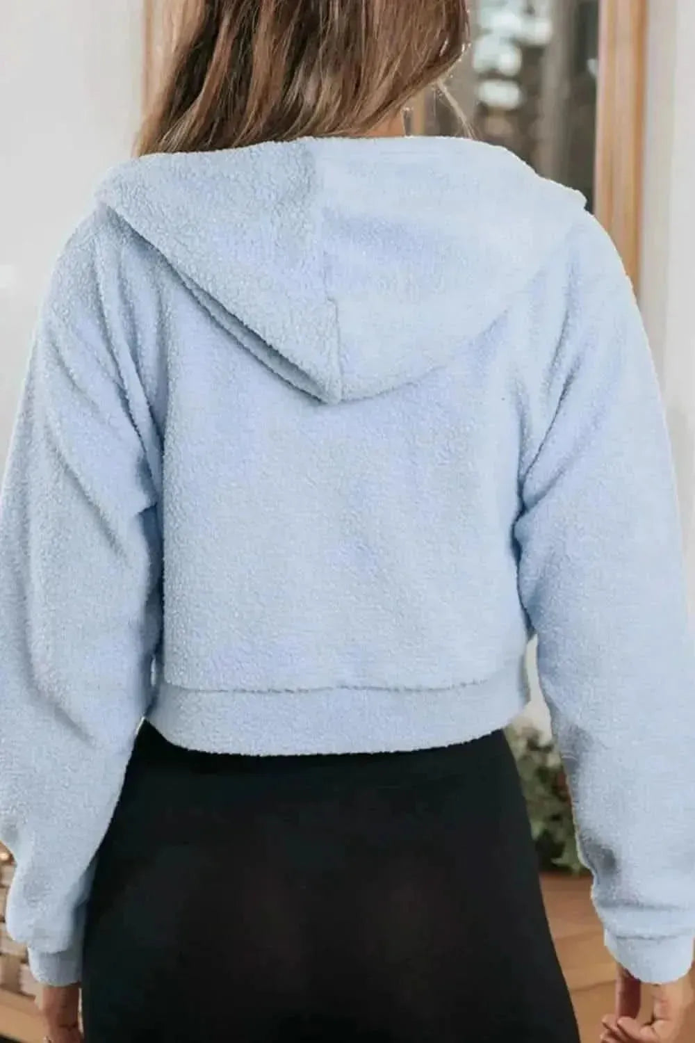 Drawstring Zip Up Long Sleeve Hoodie - Bad Moms Club