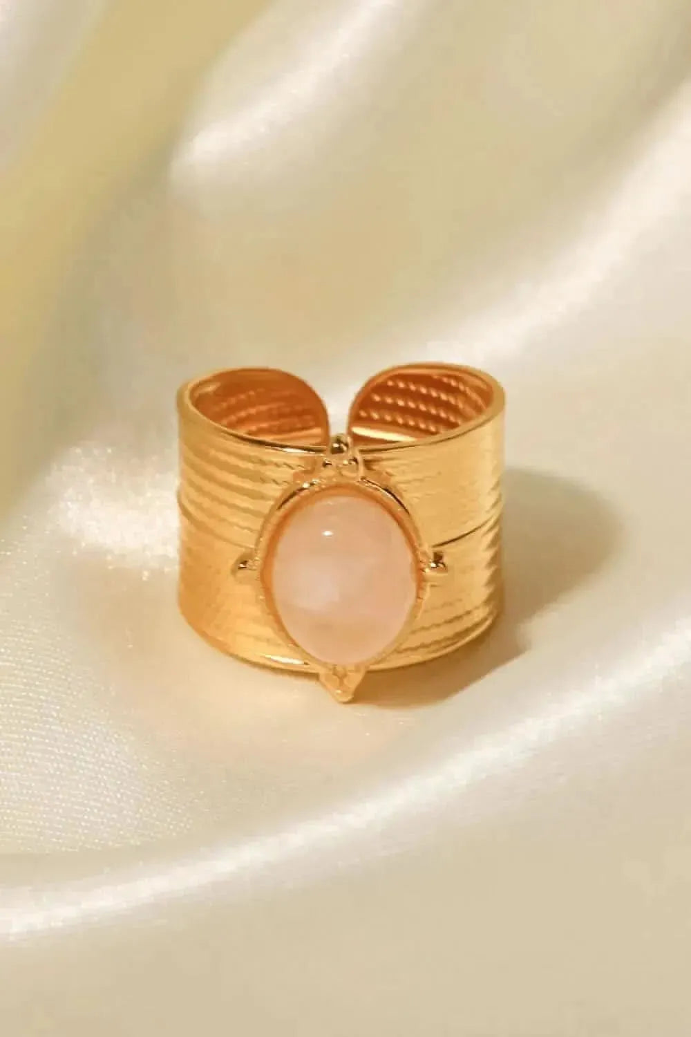 18K Gold-Plated Wide Open Ring - Bad Moms Club