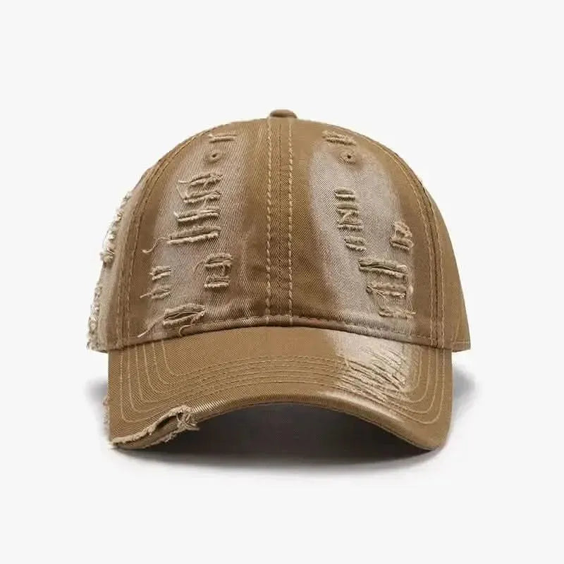 Distressed Adjustable Cotton Baseball Cap - Bad Moms Club