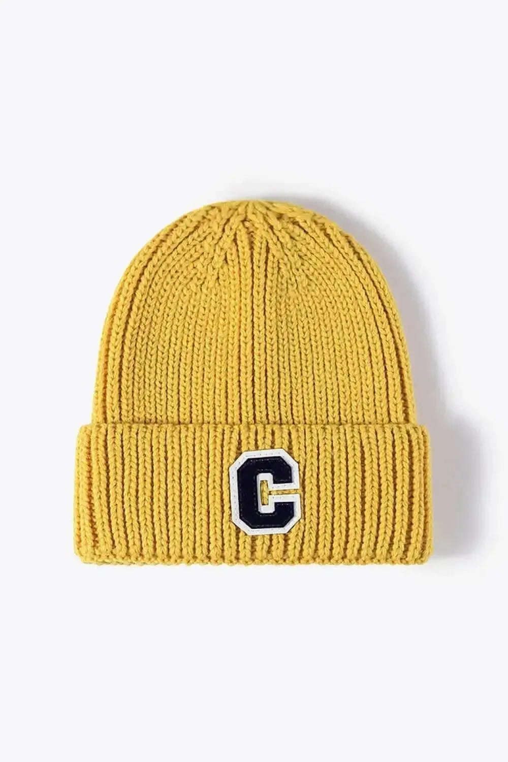 Letter C Patch Cuffed Beanie - Bad Moms Club