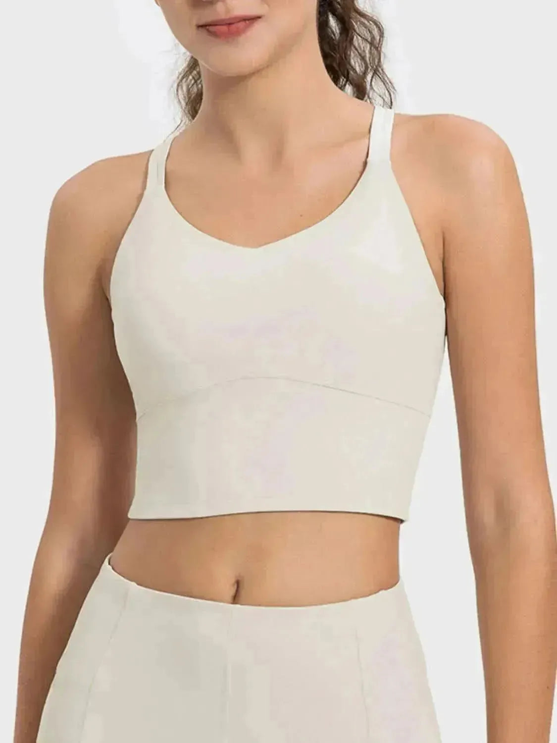 Crisscross Round Neck Active Tank - Bad Moms Club