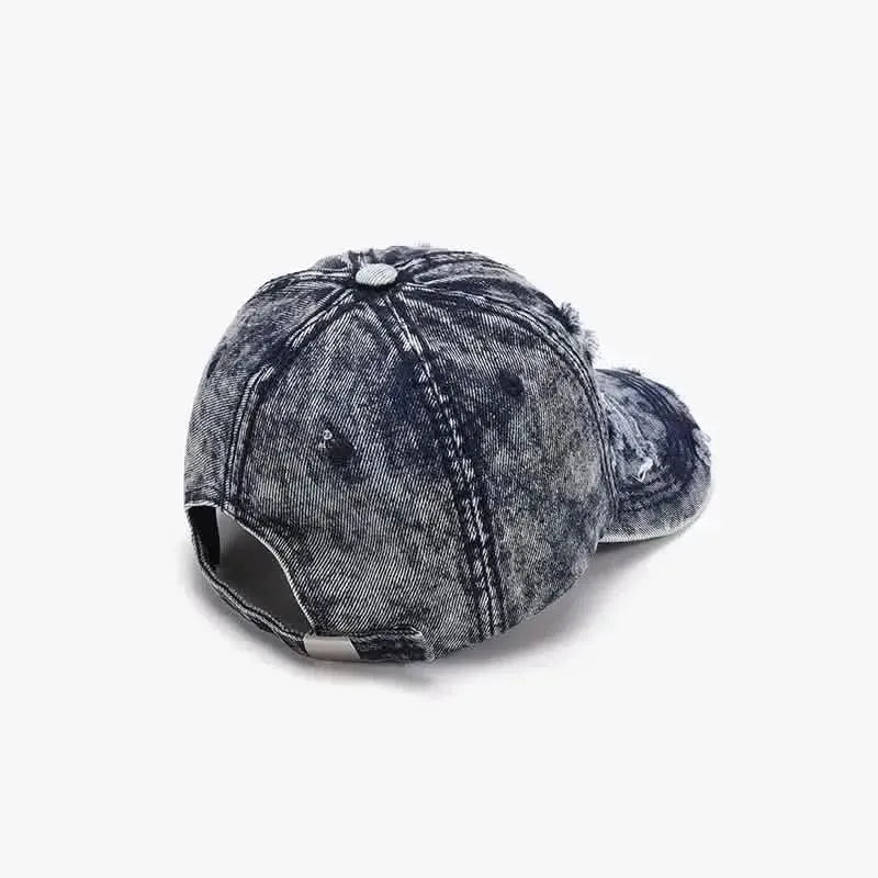 Distressed Cotton Baseball Cap - Bad Moms Club
