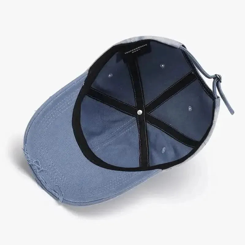 Distressed Adjustable Cotton Hat - Bad Moms Club