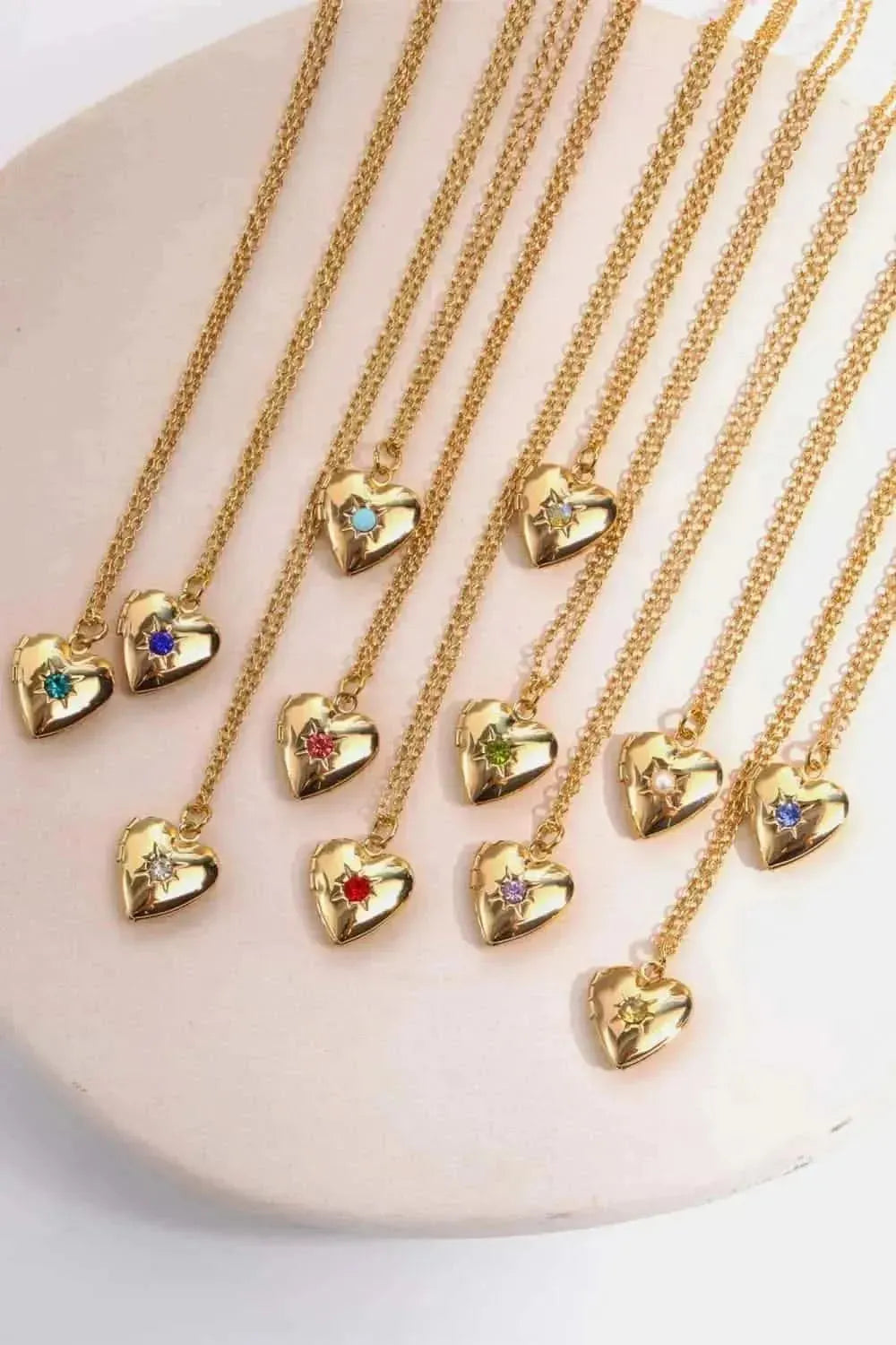 Zircon Heart Shape 14K Gold-Plated Pendant Necklace - Bad Moms Club