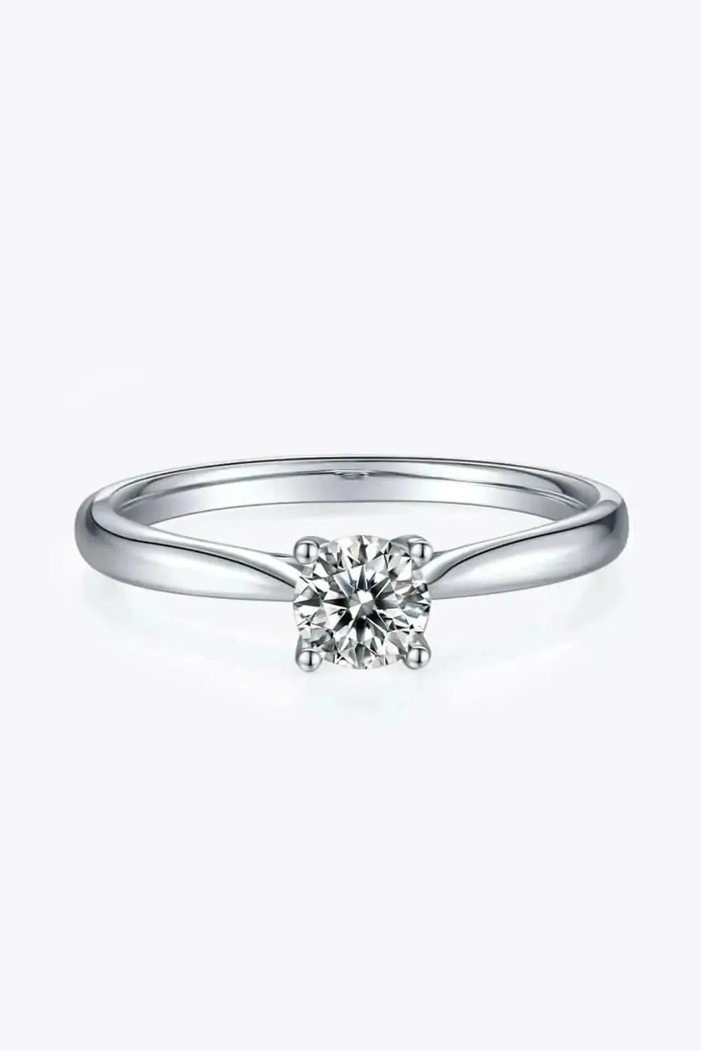 Moissanite 925 Sterling Silver Solitaire Ring - Bad Moms Club
