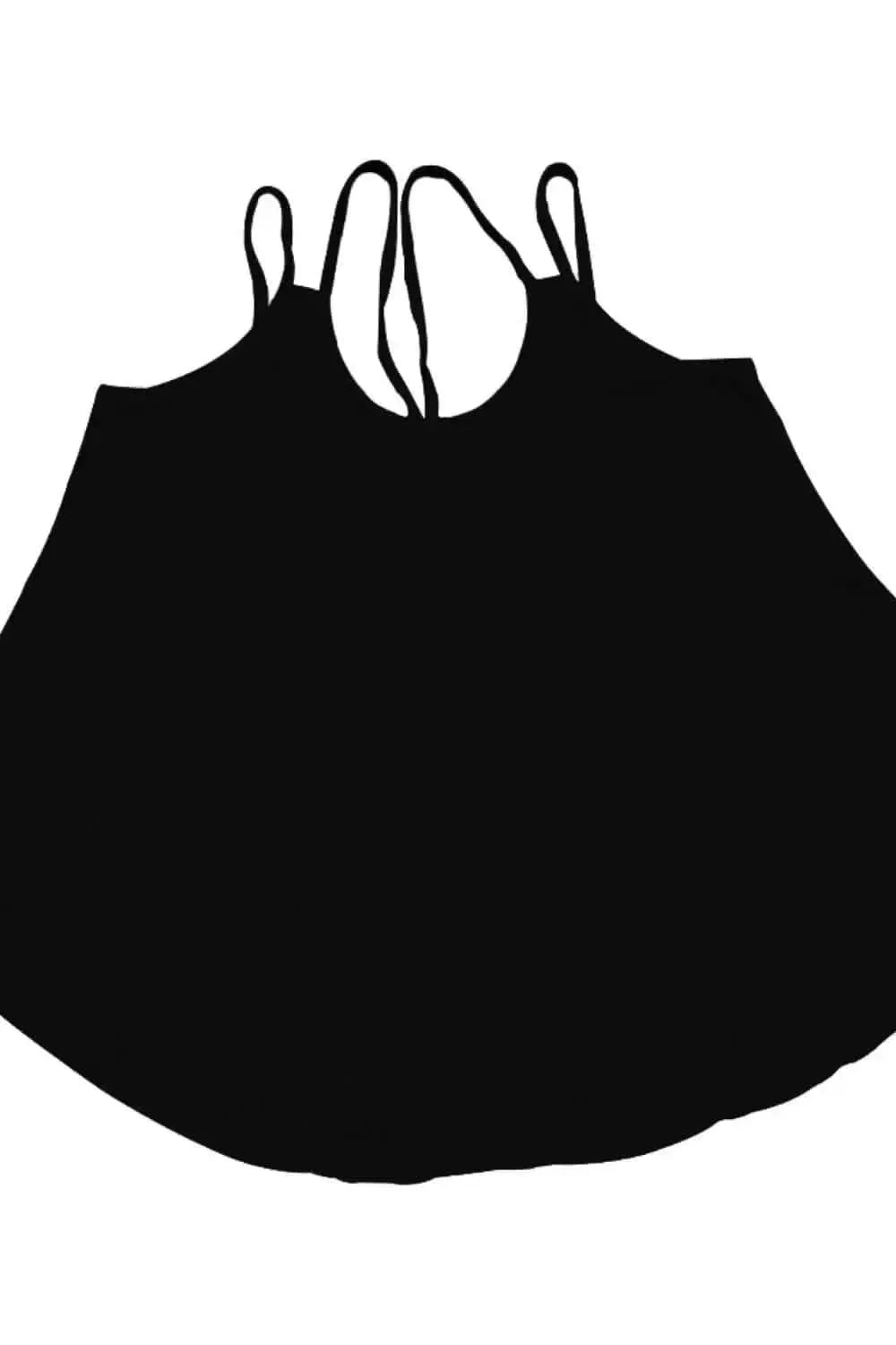 Shiny Scoop Neck Double-Strap Cami - Bad Moms Club