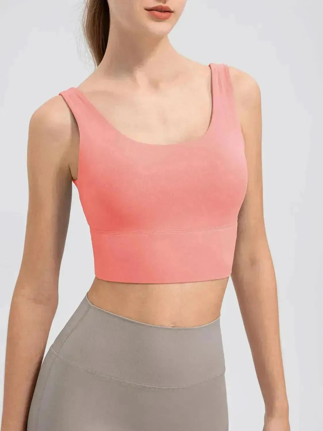 Scoop Neck Wide Strap Active Tank - Bad Moms Club