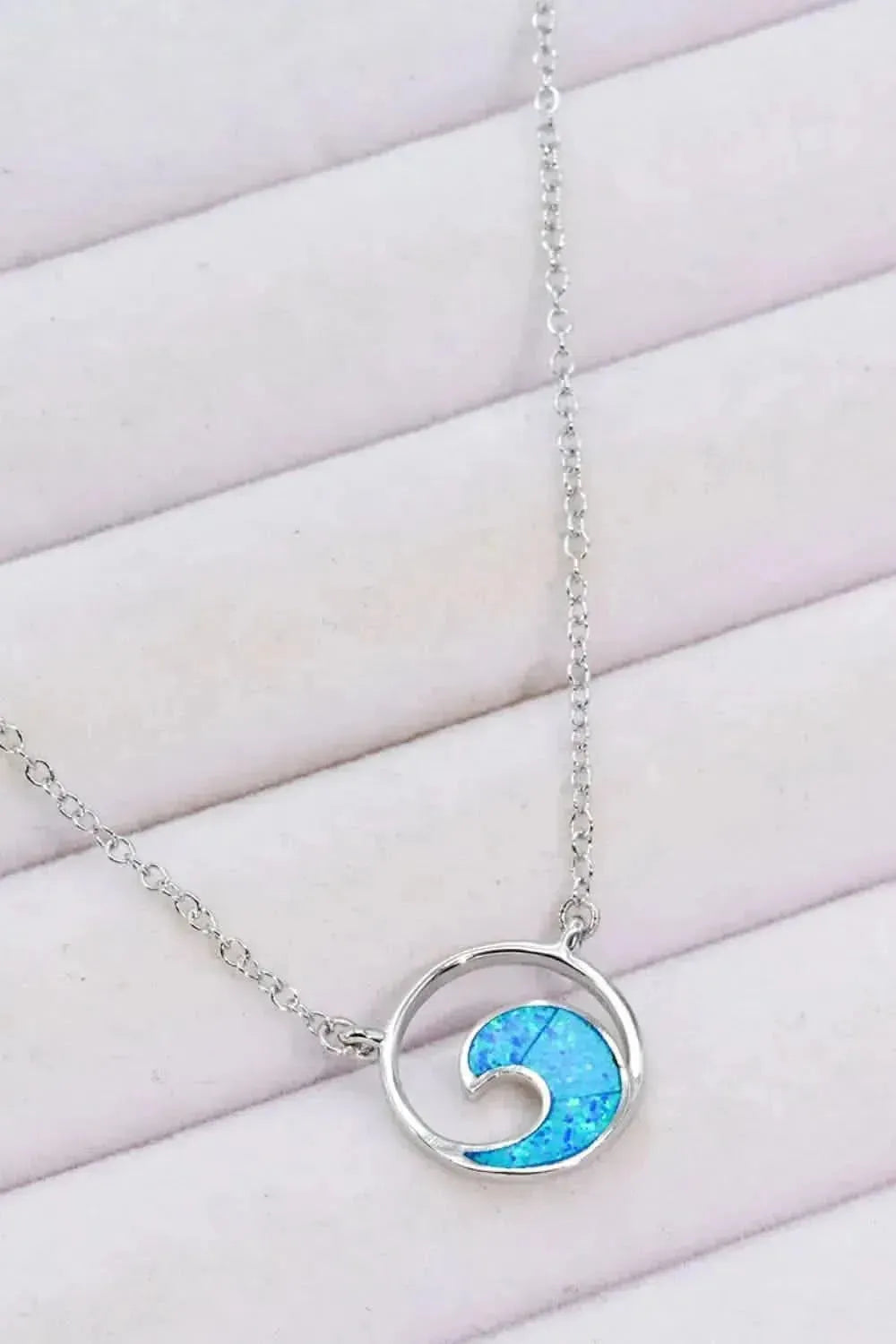 Opal Wave Pendant Necklace - Bad Moms Club