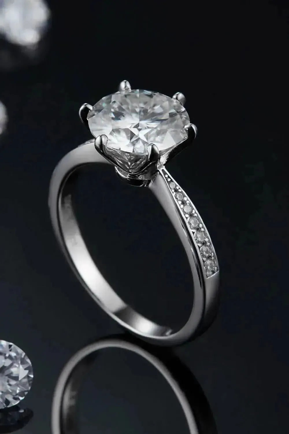 3 Carat Moissanite Side Stone Ring - Bad Moms Club