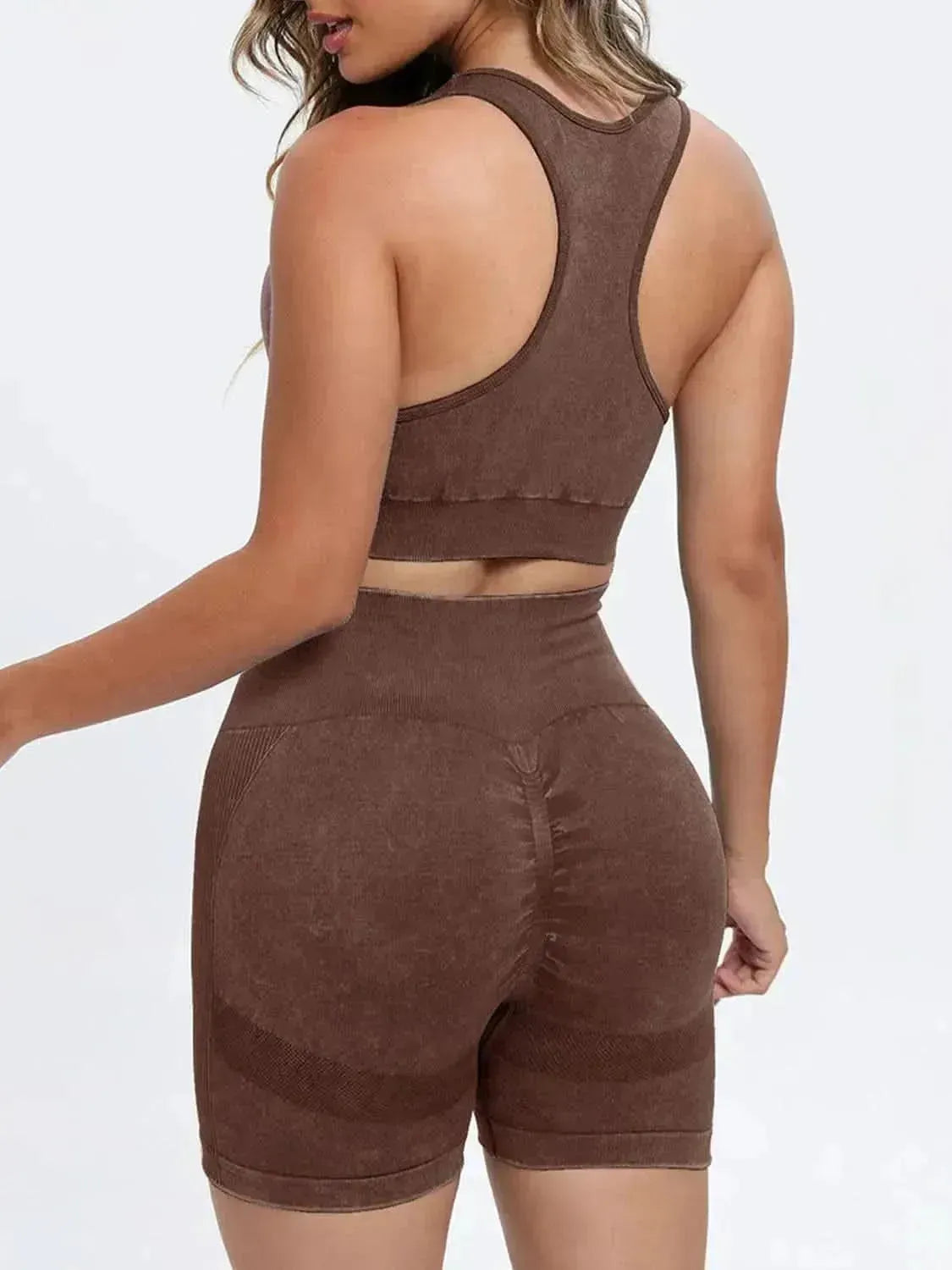 Scoop Neck Wide Strap Top and Shorts Active Set - Bad Moms Club
