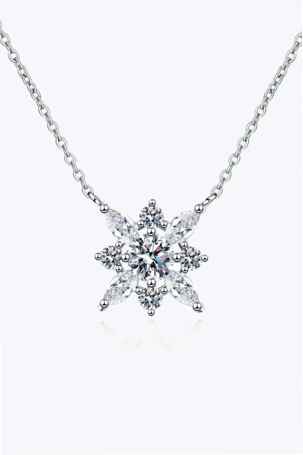 Moissanite Rhodium-Plated Necklace - Bad Moms Club