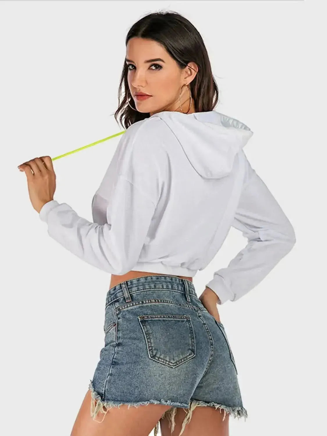 Perfee Drawstring Letter Long Sleeve Hoodie - Bad Moms Club