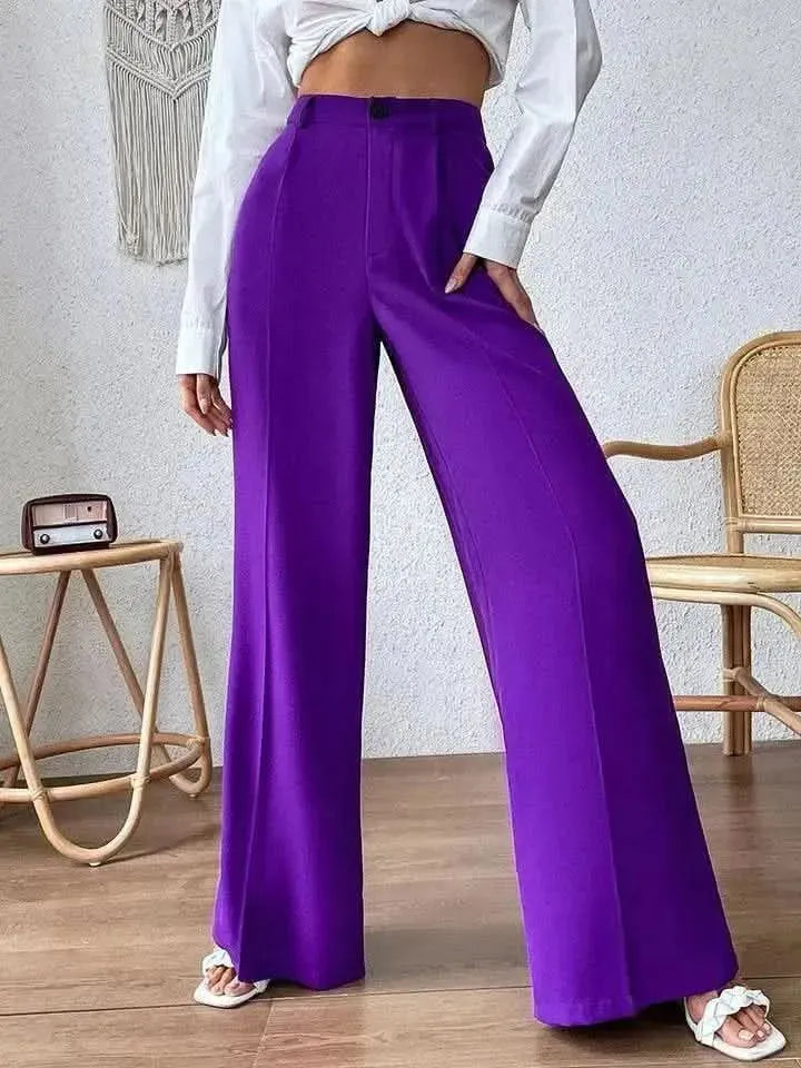 Honey High Waist Wide Leg Pants - Bad Moms Club