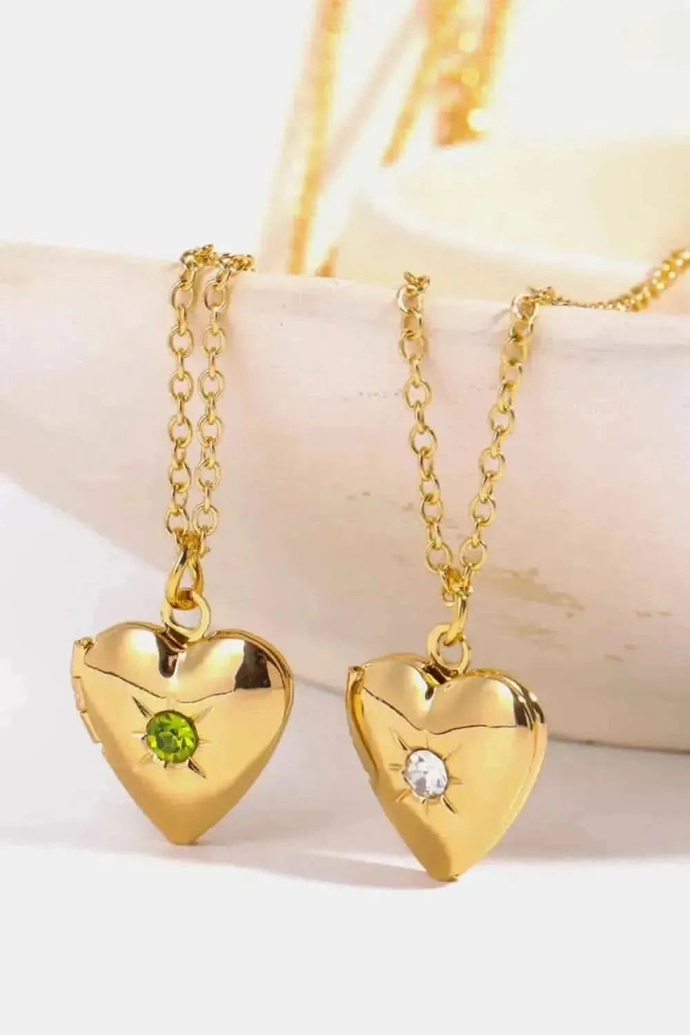 Zircon Heart Shape 14K Gold-Plated Pendant Necklace - Bad Moms Club