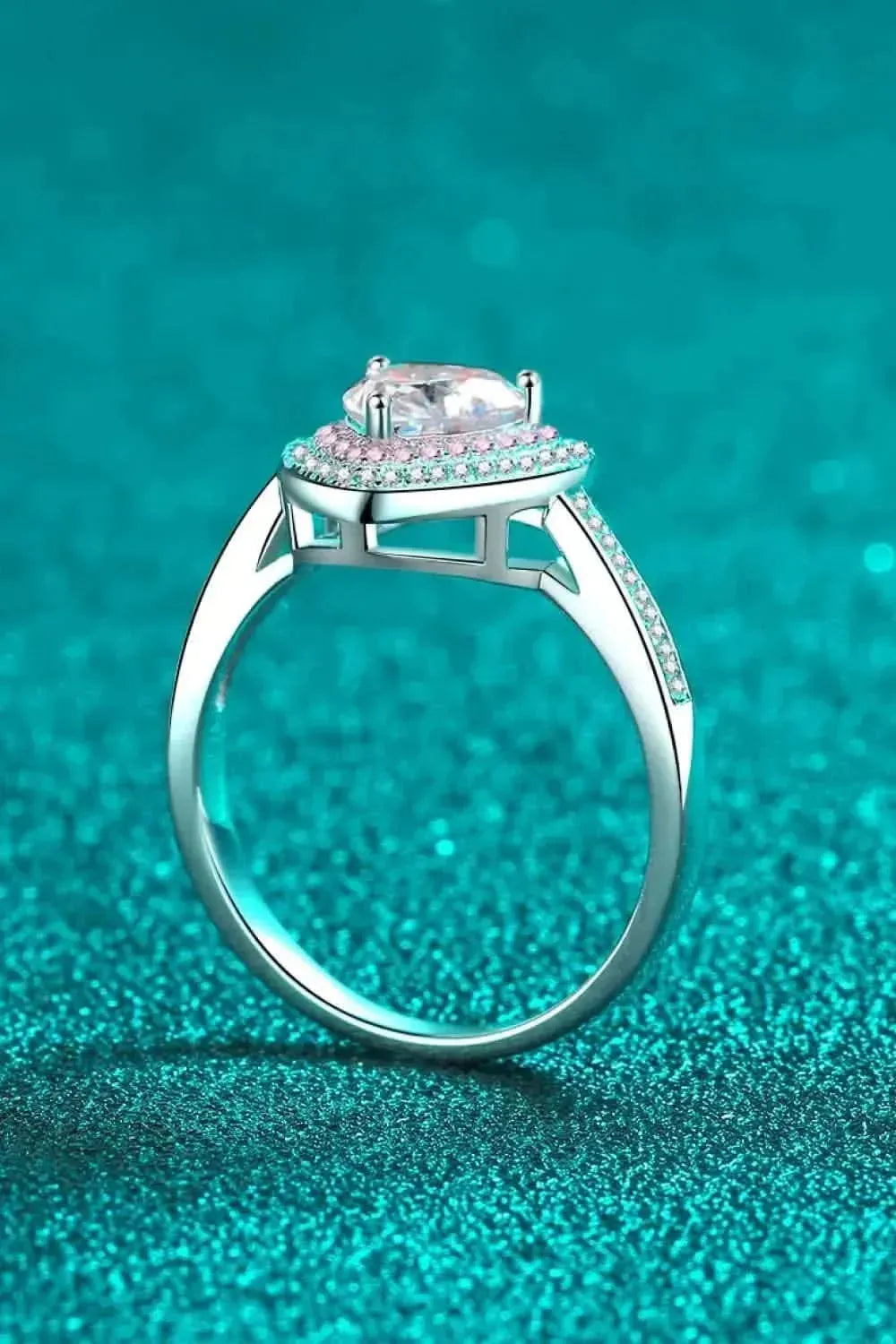 1 Carat Moissanite Heart 925 Sterling Silver Ring - Bad Moms Club