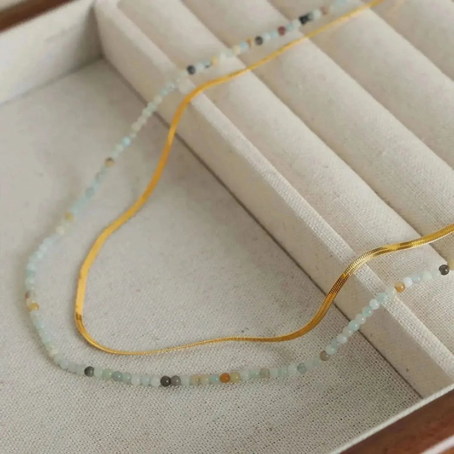 Beaded Titanium Steel Double-Layered Necklace - Bad Moms Club