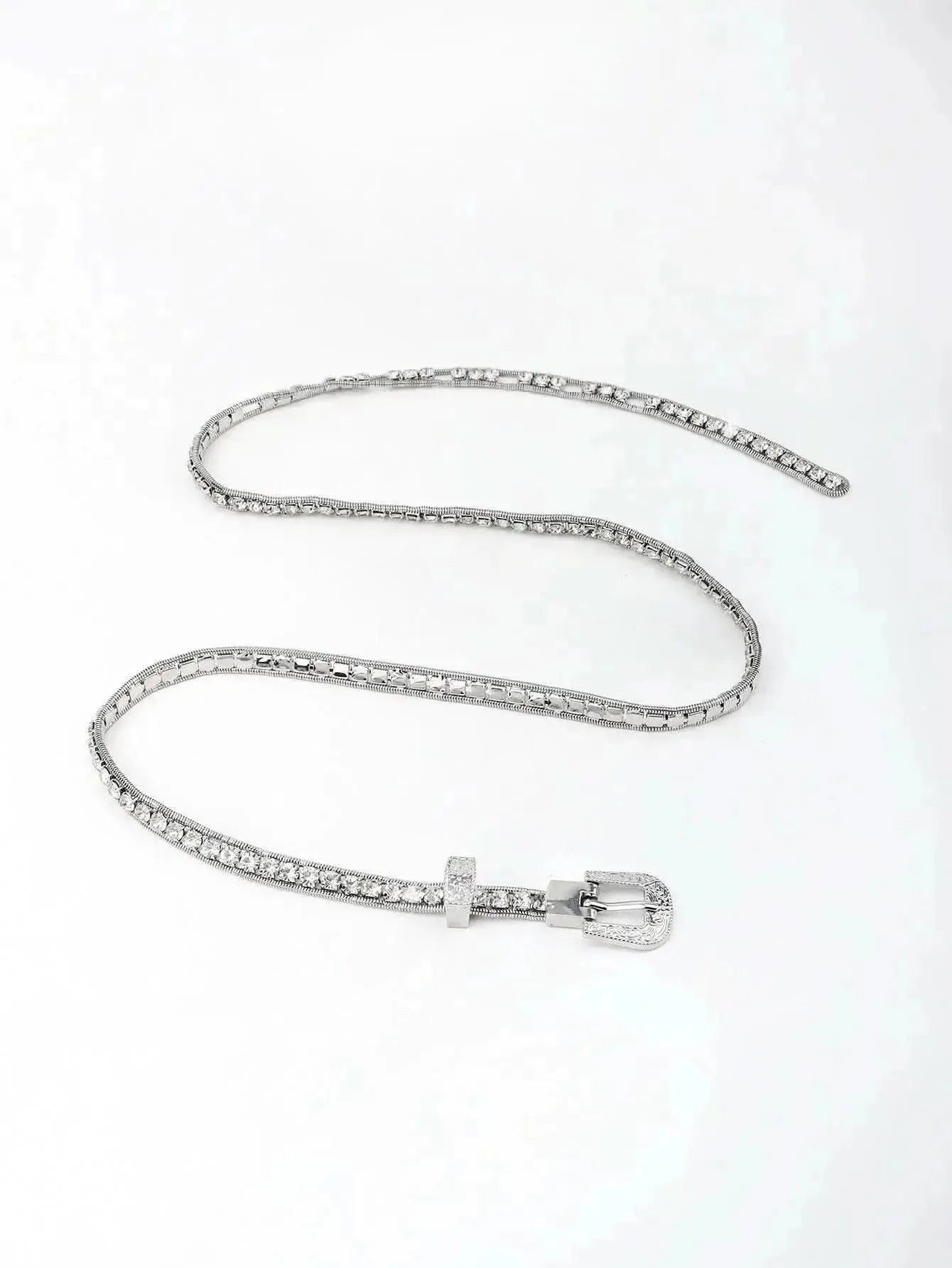 Rhinestone Metal Belt - Bad Moms Club