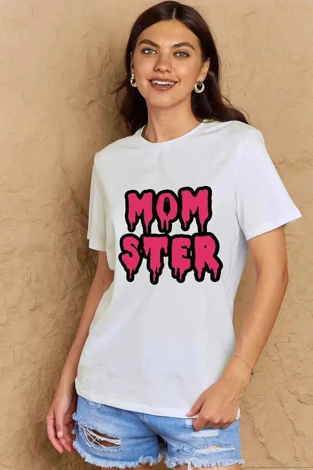 Simply Love Full Size MOM STER Graphic Cotton T-Shirt - Bad Moms Club