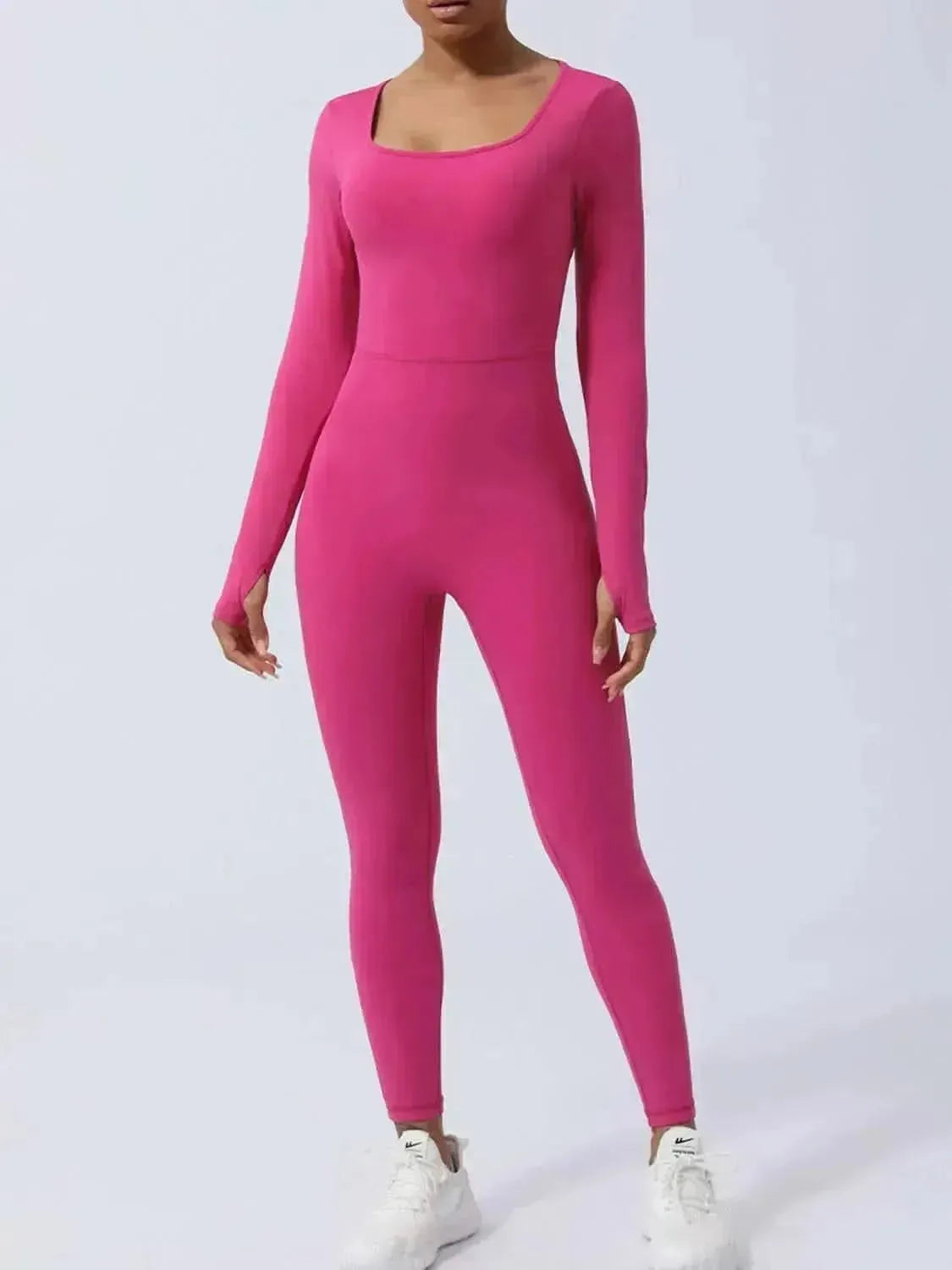 Twisted Backless Long Sleeve Jumpsuit - Bad Moms Club