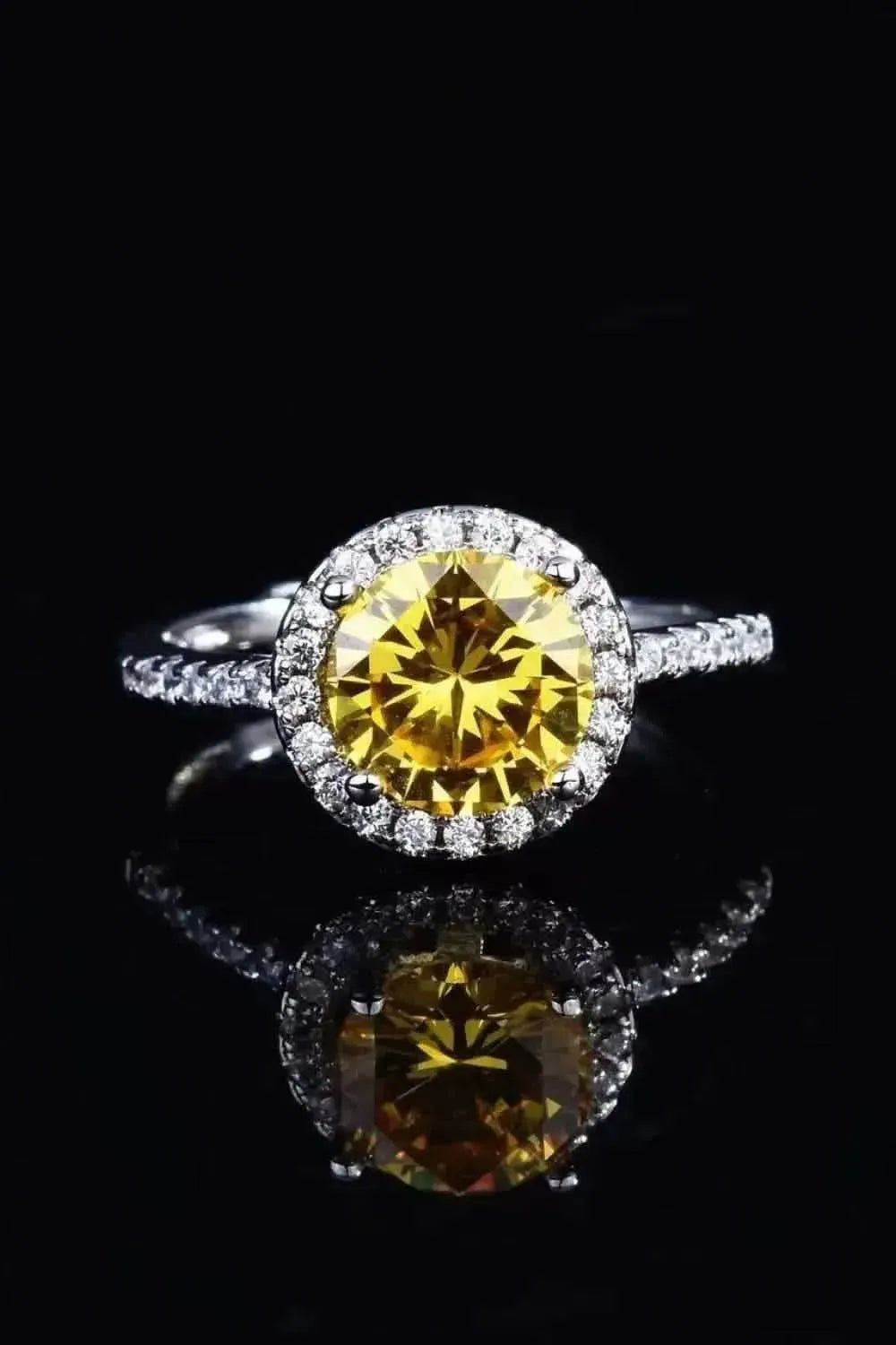 2 Carat Moissanite Round Ring - Bad Moms Club