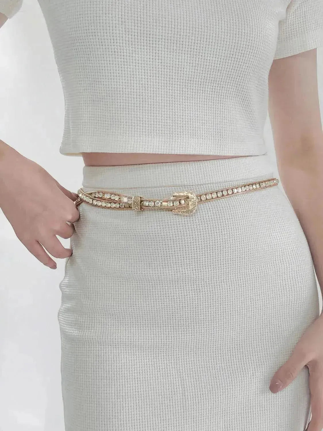 Rhinestone Metal Belt - Bad Moms Club
