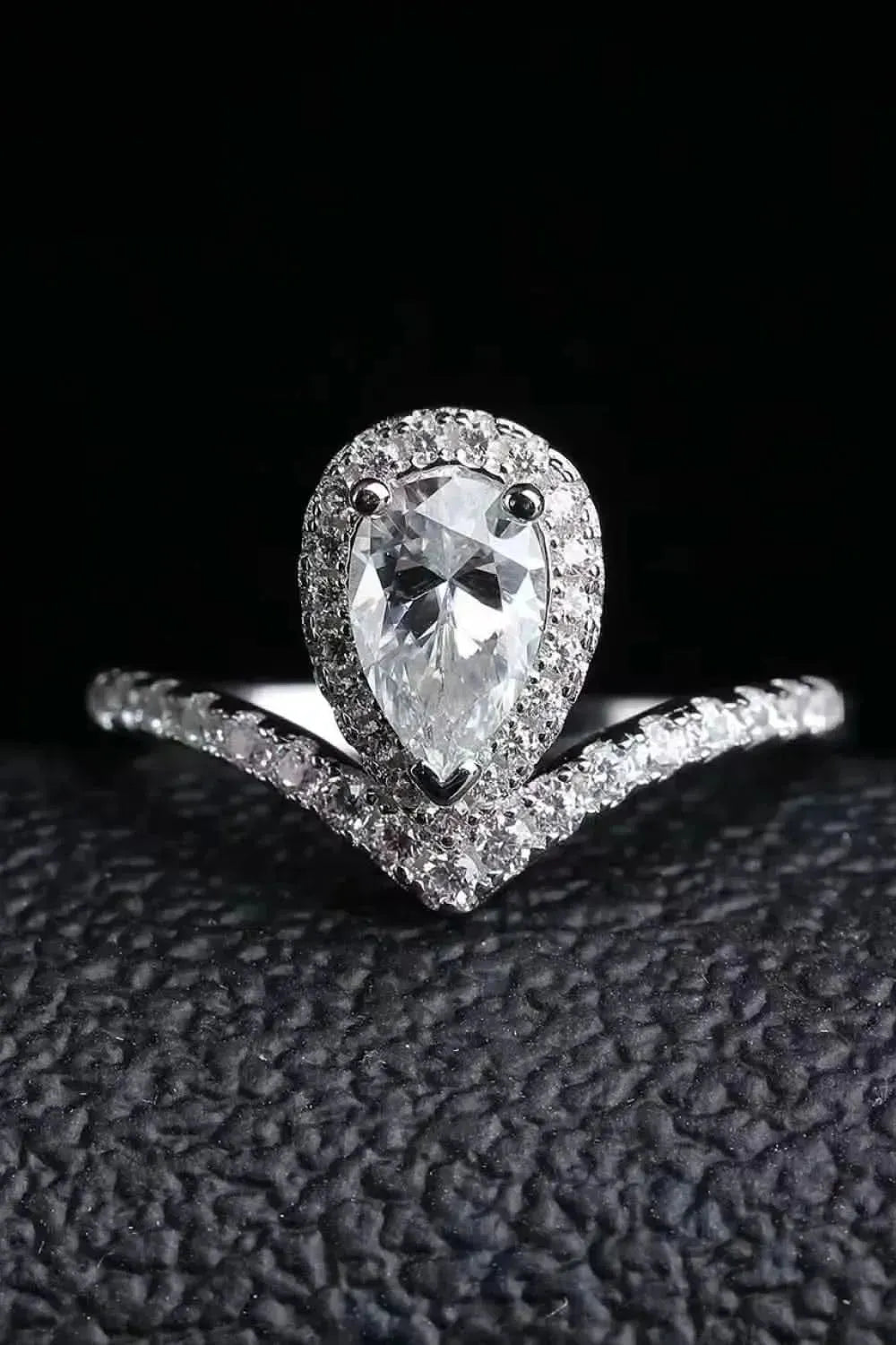2 Carat Moissanite Teardrop Ring - Bad Moms Club