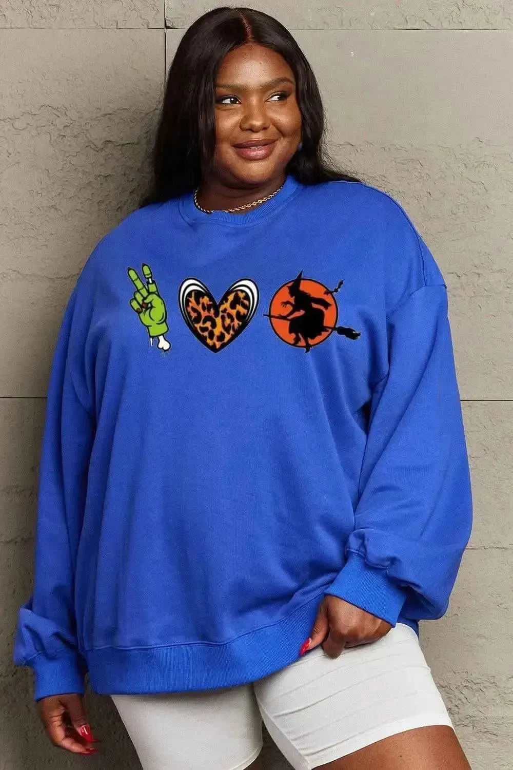 Simply Love Full Size Drop Shoulder Graphic Sweatshirt - Bad Moms Club