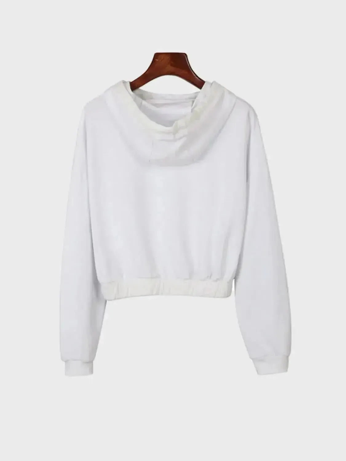Perfee Drawstring Letter Long Sleeve Hoodie - Bad Moms Club