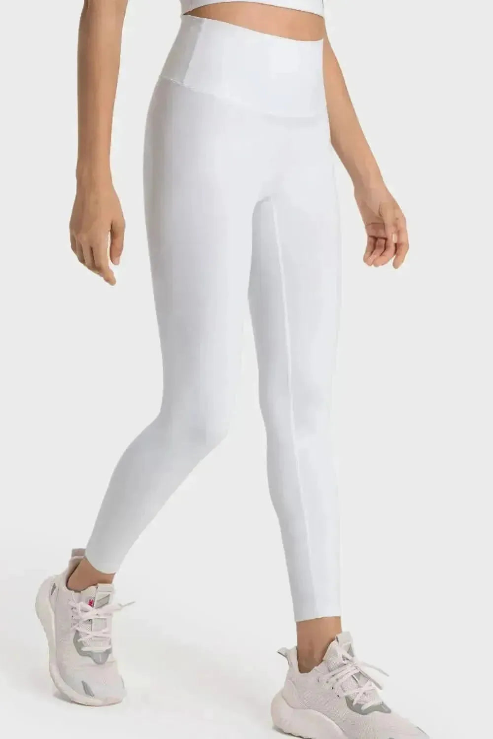 High-Rise Wide Waistband Yoga Leggings - Bad Moms Club