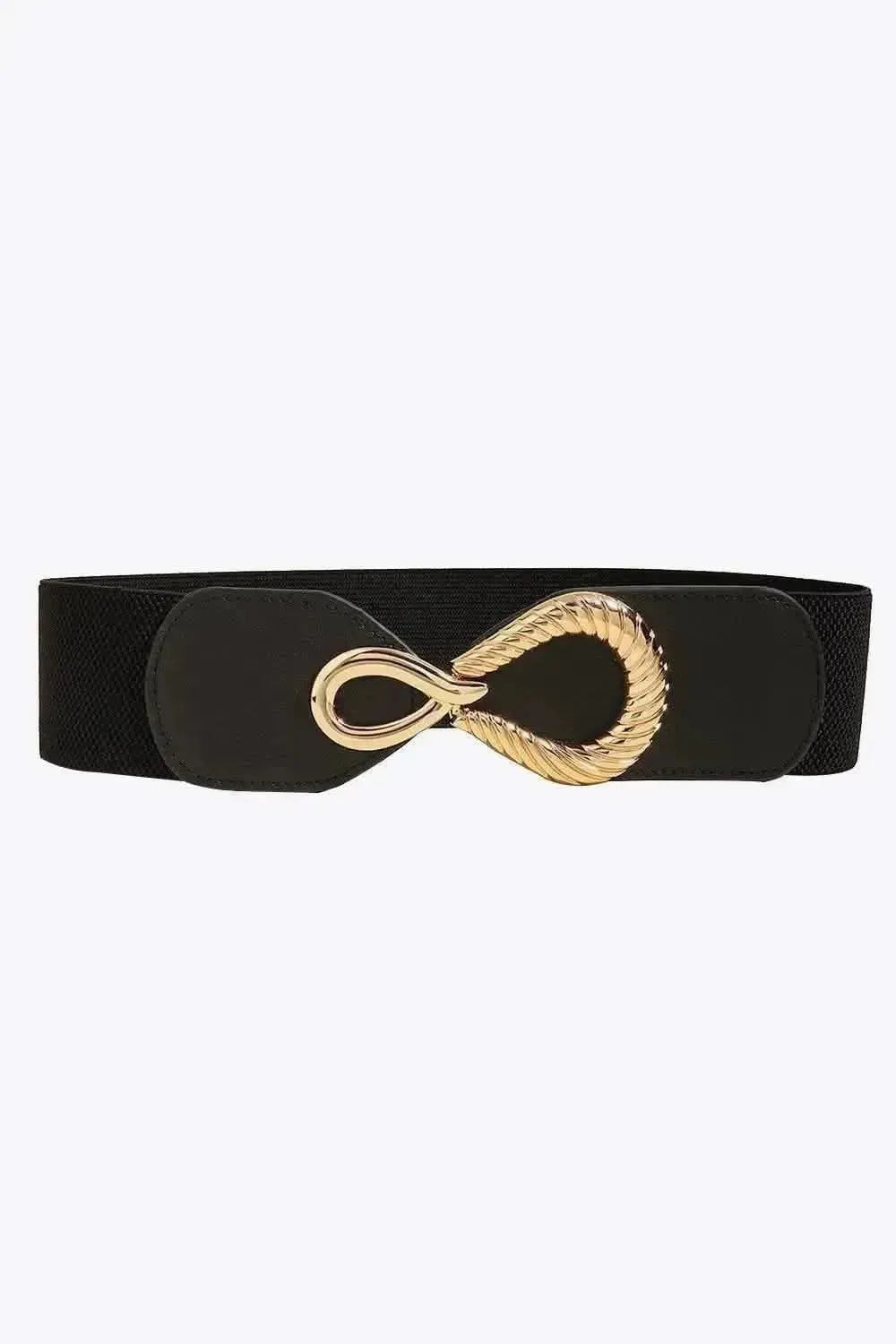 Ribbed Alloy Buckle Elastic Belt - Bad Moms Club