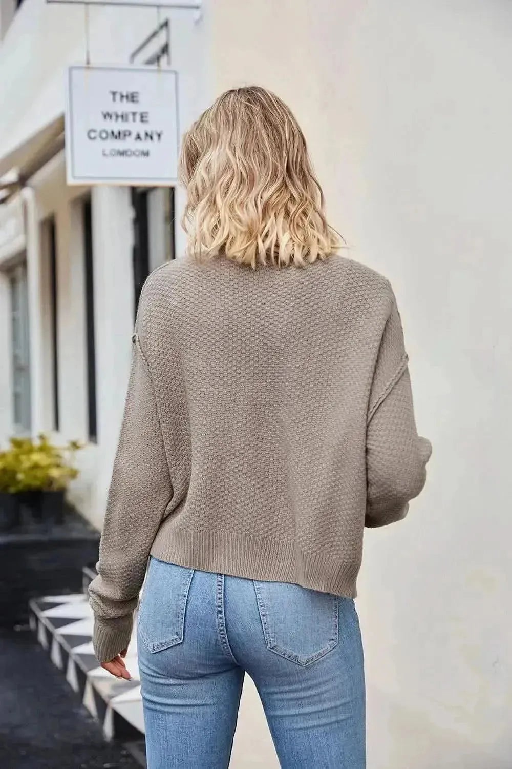 Button Down Exposed Seam Cardigan - Bad Moms Club