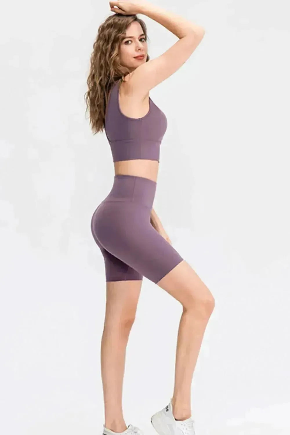 Slim Fit Wide Waistband Sports Shorts - Bad Moms Club