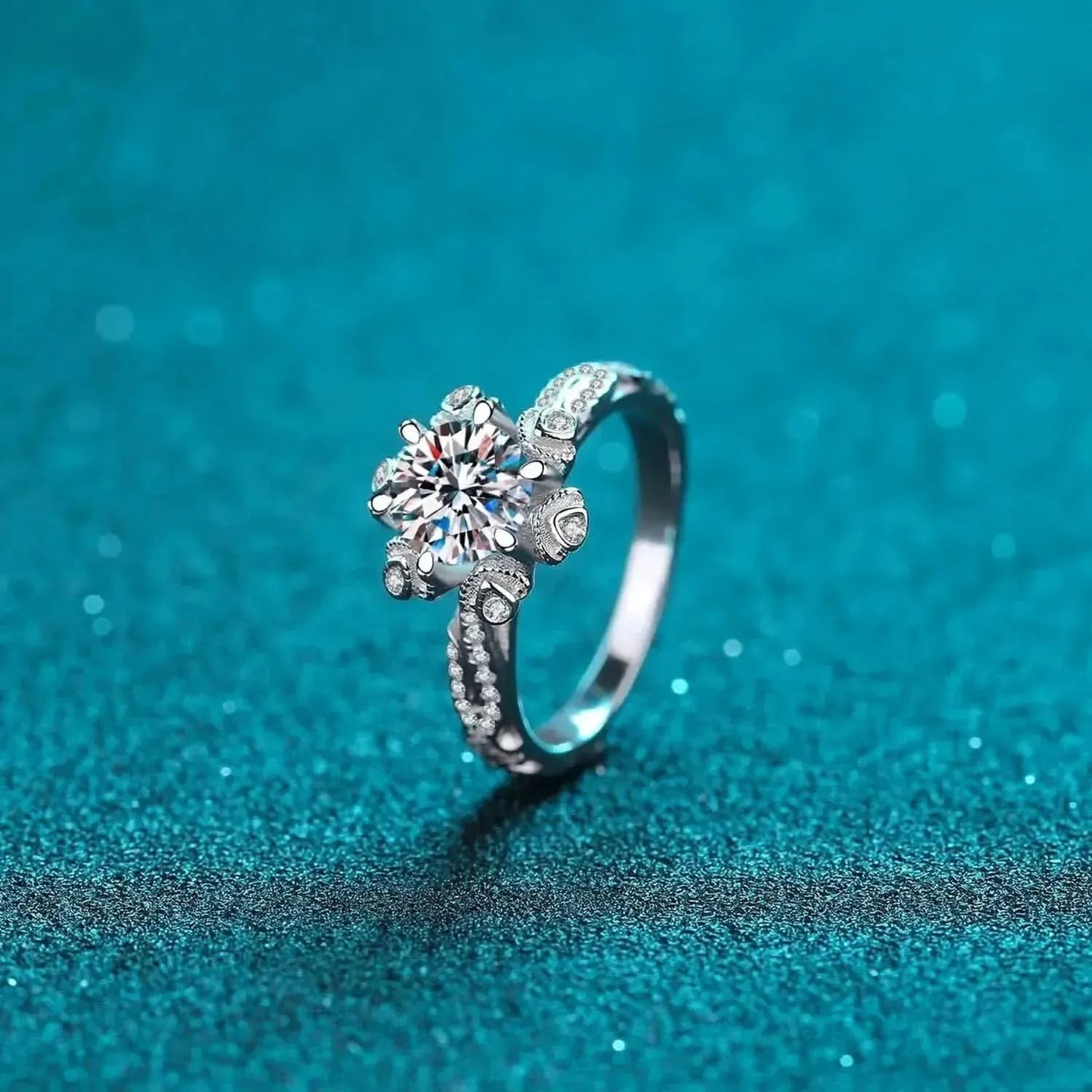 1 Carat Moissanite 925 Sterling Silver Ring - Bad Moms Club