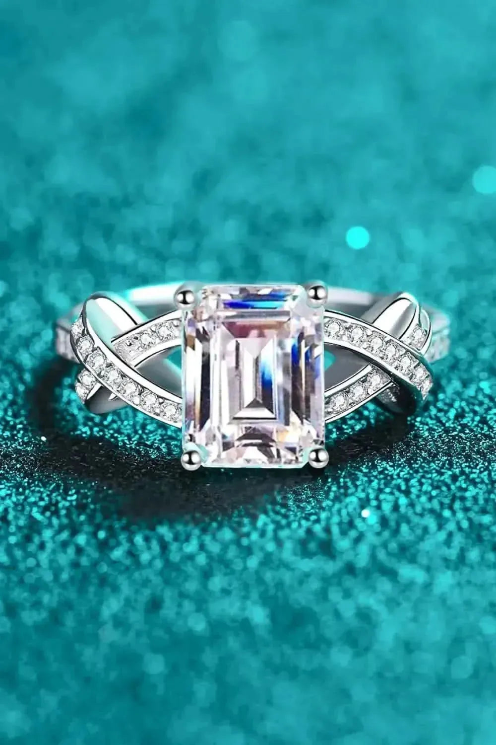 3 Carat Moissanite Sterling Silver Ring - Bad Moms Club