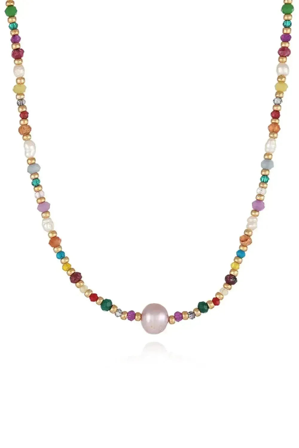 Multicolored Bead Necklace - Bad Moms Club