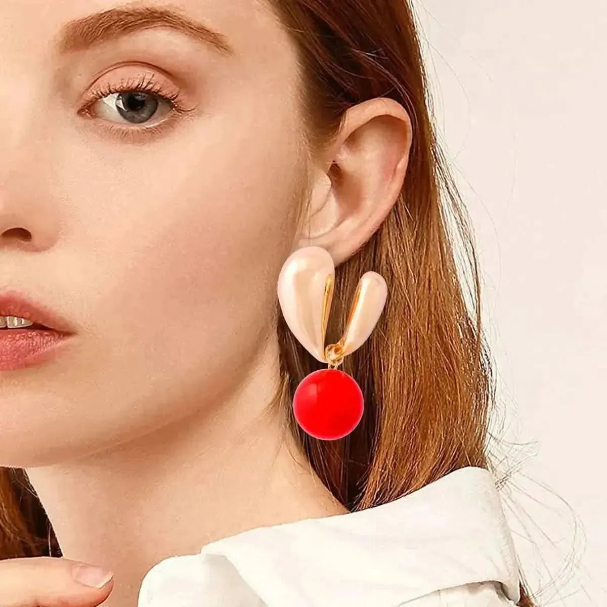 Alloy Drip Oil Bunny Earrings - Bad Moms Club