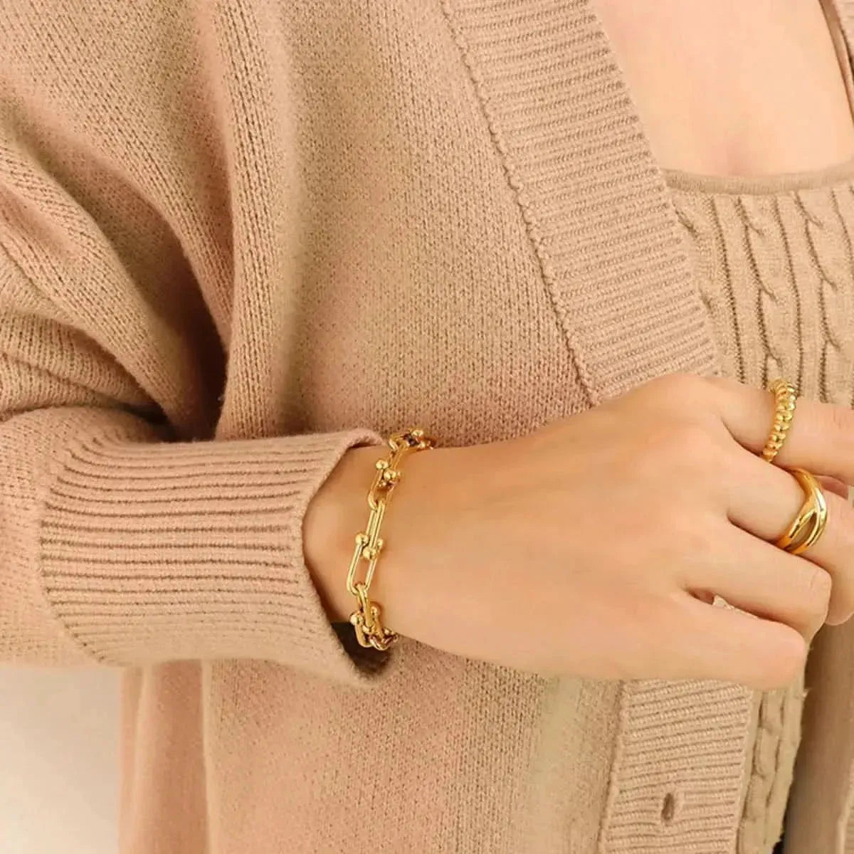 Chunky Chain Titanium Steel Bracelet - Bad Moms Club