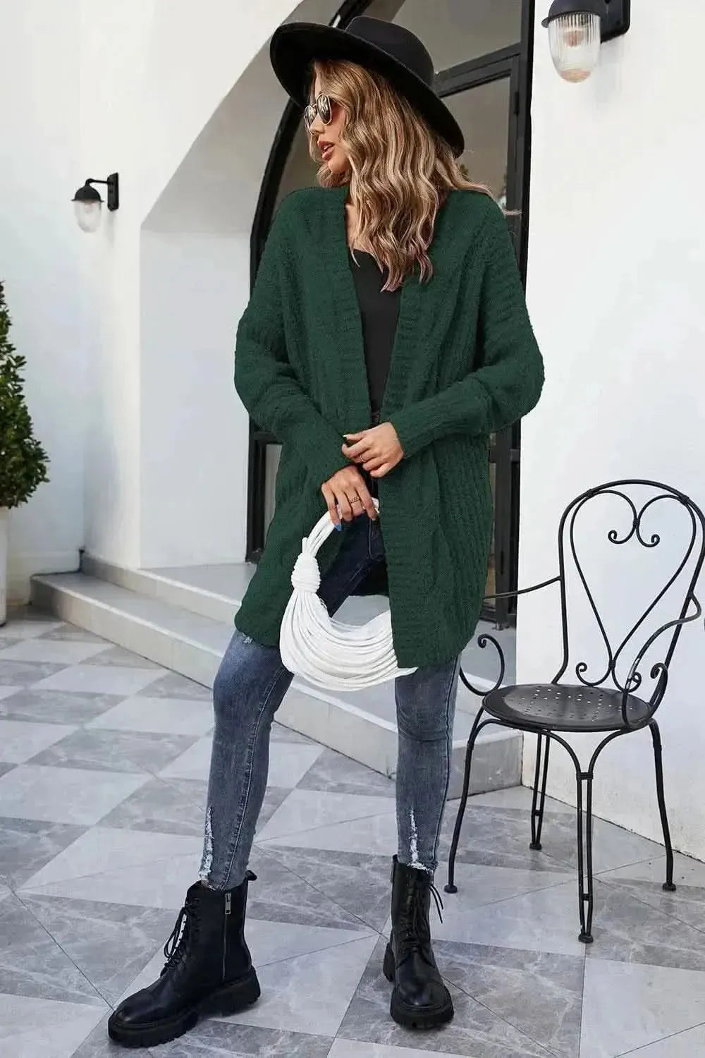 Open Front Dolman Sleeve Cardigan - Bad Moms Club