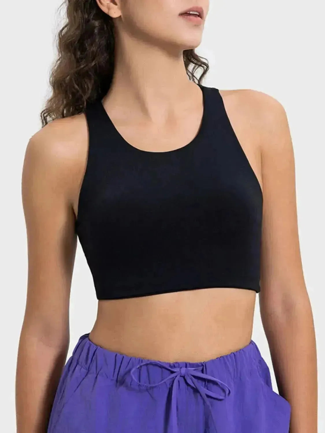 Cutout Round Neck Active Tank - Bad Moms Club